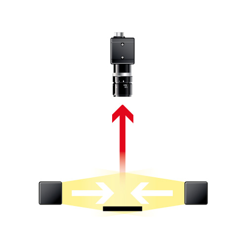 Dark field lighting for machine vision