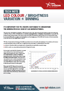 LED Colour/Brightness & Binning