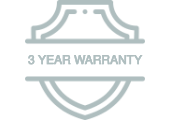 3-year warranty for most standard lighting products