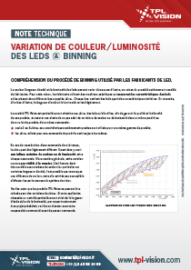 Variation de couleur /  luminosité des leds & binning