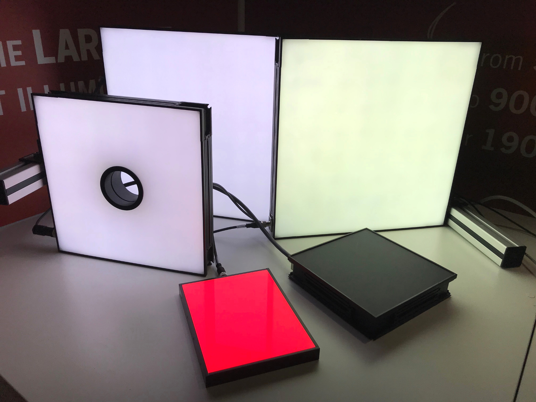 Trade show display - machine vision backlights
