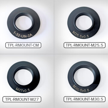 thread adaptors for lens & ring light. CM, M25.5, M27, M30.5 threads. 4 lenses