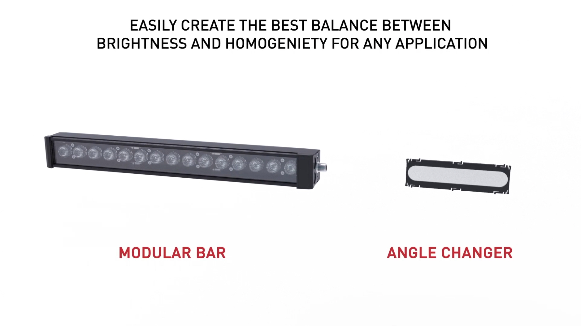 The Modular Bar Light by TPL Vision with it's specially designed angle changer to alter the lighting output quickly and easily
