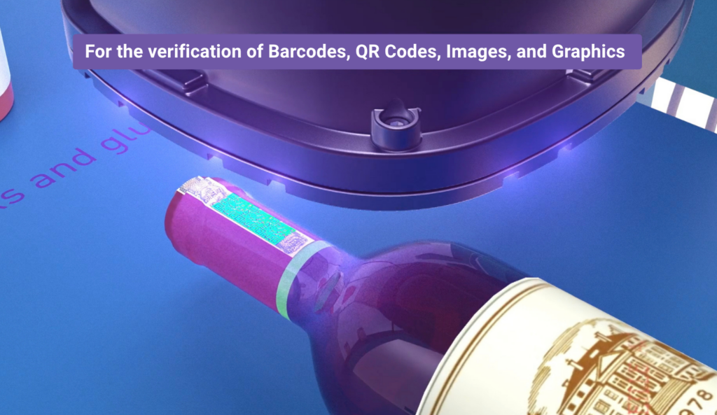 Wine bottle in uv inspection