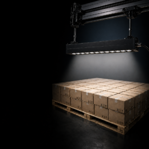 Machine vision lighting for working with large fields of view. For pallet inspections